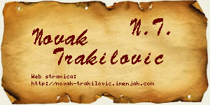 Novak Trakilović vizit kartica